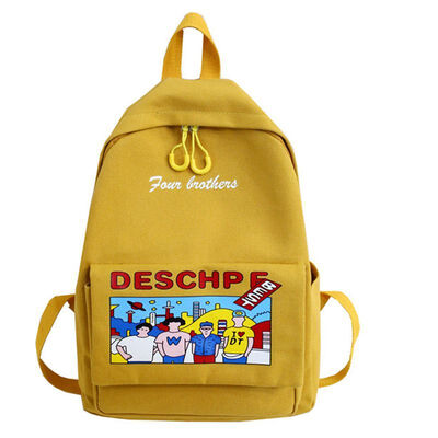 

Schoolbag girl ins Korean Harajuku ulzzang high school students canvas ancient feeling backpack campus