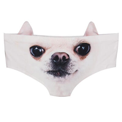 

Women 3D Print Cute Underwear Push Up Cat Ears Briefs G-string Beachwear
