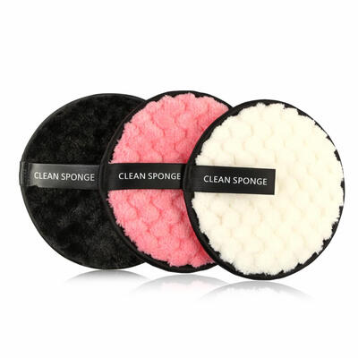 

Cosmetic Puff Set Microfiber Cloth Pad Remover Reusable Cleansing Face Care