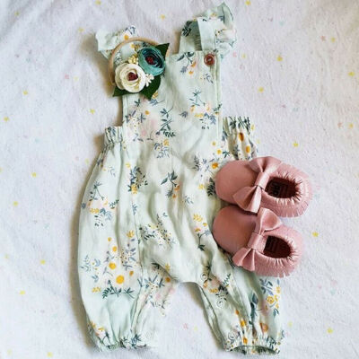 

Summer Newborn Kid Baby Girl Floral Clothes Sleeveless Romper Overalls Outfit