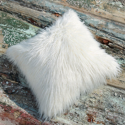 

Luxury Warm Faux Fur Cushion Pink Heart Shape Long Plush Pillow Winter Imitation Mink Fur Cushion For Bed Sofa Tatami Home Decor