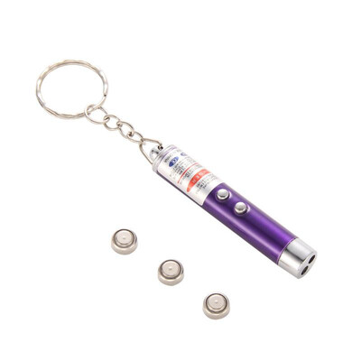 

Mini 2in1 Keychain Lighting LED Torch Lamp Red Laser Pointer Pen Pet Toy