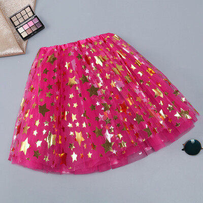 

Roseonmyhand Womens Fashion Star Elastic 3 Layered Short Skirt Adult Tutu Dancing Skirt