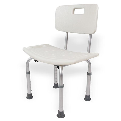 

Bathroom Shower Bench Adjustable Height Medical Shower Tub Stool with Back Lightweight Bath Shower Seat Bathroom Safety Anti-slip