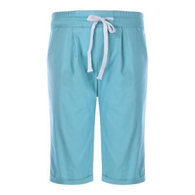 

Fashion Cotton Women Shorts Beach Half Trousers Wide-legged Pants Plus Size