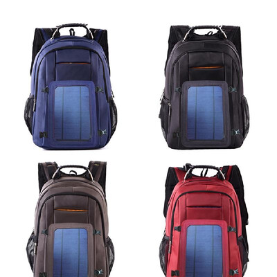 

Solar Power Outdoor Charging Backpack with USB Port Waterproof Breathable Travel Bag Wear-resisting Large Capacity Backpacks