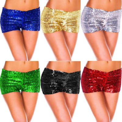 

Summer Women Casual Sexy Short Mini Sequins Slim Beach Shorts Ladies Hot Pants