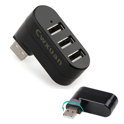 

Cwxuan 180 Degree Rotation 3-port USB 20 Hub 480Mbps