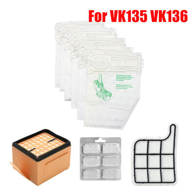 

Vacuum Cleaner Bags Dust Bag Filter Set For Vorwerk VK135 VK136
