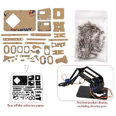 

DIY Robot Hand Mechanical Arm Robotic Claw Set Suitable for SG90 UNO Desktop DIY Kit