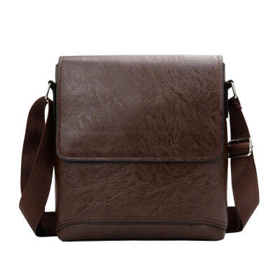 

Casual Messenger Bag Men PU Leather Shoulder Flap Fashion Crossbody Bags