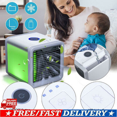 

Portable Mini Air Conditioner Cool Cooling For Bedroom Cooler Fan7 Colors LED