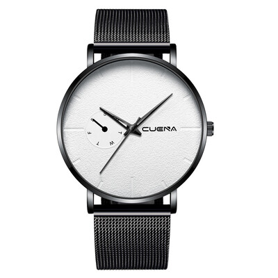 

Gobestart Fashion Stainless Steel Men Military Sport Date Analog Quartz Wrist Watch
