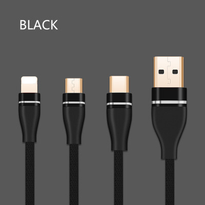 

3 in 1 USB Cable For Xiaomi Pocophone f1 Micro USB Charging Cable For Samsung S7 Data Cable For Type C Charger Cables for iPhone