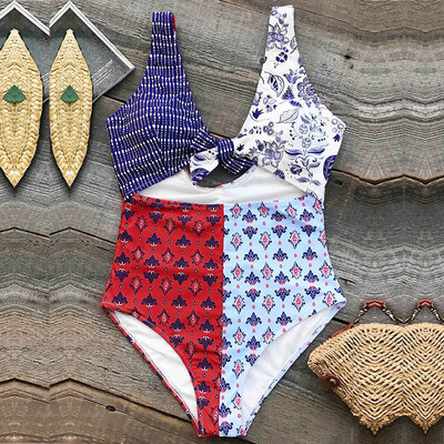 

Roseonmyhand Women Bikini Set Swimwear Push-Up Padded Print Bra Swimsuit Beachwear