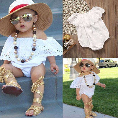 

Toddler Infant Baby Girls Romper Bodysuit Jumpsuit Lace Sunsuit Outfits Clothes