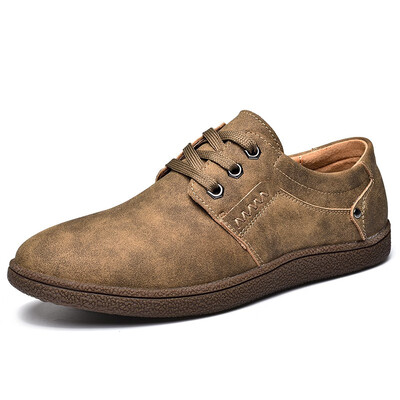 

Mens Shoes Light Lace Up Shoes Fashion Casual Shoes For Men Work Shoes Black Khaki Brown Size 38-46