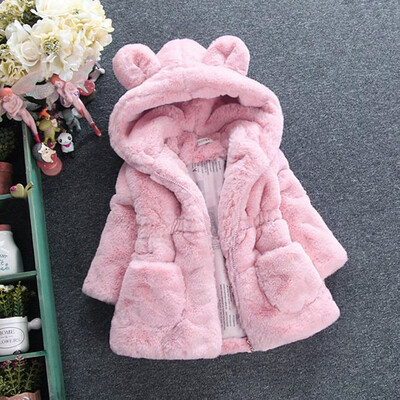 

Kids Baby Girl Bunny Winter Hooded Coat Cloak Jacket Warm Outerwear Clothes