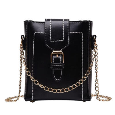 

Solid Color Shoulder Bag Women Clutch PU Leather Chain Crossbody Mini Bags