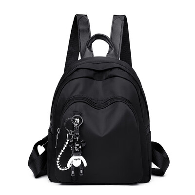 

Double shoulder bag female fashion 100 small backpack soft skin leisure travel large capacity Korean version schoolbag