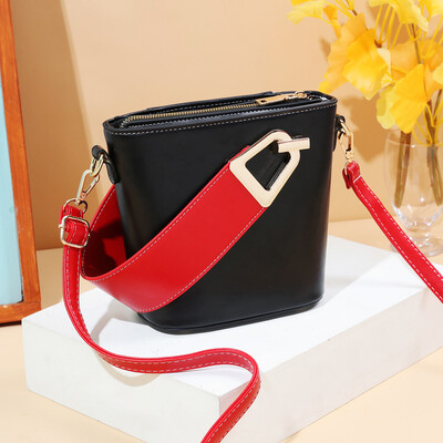 

Shangxin Female Bucket Bag Simple Net Red Baitie Fashion Small Handbag Shoulder Bag Slant Bag Female