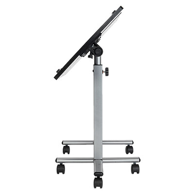

Adjustable Height Rolling Laptop Notebook Desk Stand Over Sofa Bed Table Black