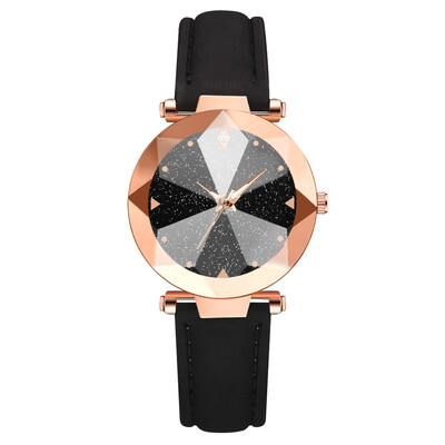

New ladies PU watch net red star watch casual business belt quartz watch