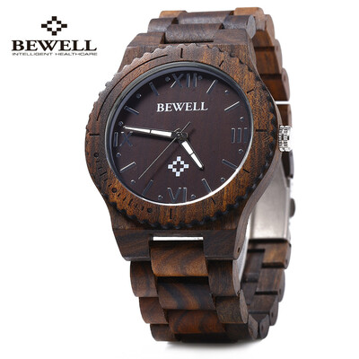 

Bewell ZS - W065A Wood Men Quartz Watch Roman Numeral Scales