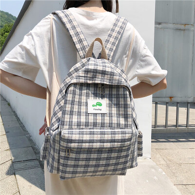 

Ins womens Korean high school&high school college students simple simple easy-to-set small fresh backpack backpack