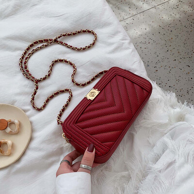 

Bei Bao Linger chain package women 2019 new Korean version fashion mini - bag simple multi - layer oblique satchel