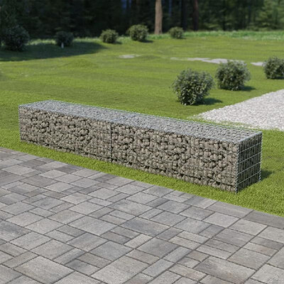 

Gabion Wall with Covers Galvanized Steel 118"x197"x197"