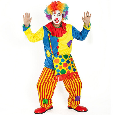 

Unisex Cosplay Clown Shirts Pants Sets Halloween Party Costume With Bag