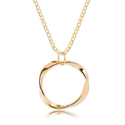 

Generous Twisted Round Minimalism Women Necklace Fashion Decorate Women Trendy Anniversary Necklace Jewelry Accessory