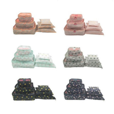 

6 PcsSet Waterproof Clothes Storage Bags Packing Cube Travel Luggage Organizer