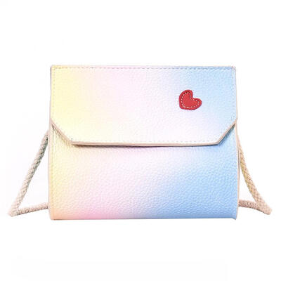 

Lovely Cherry Heart Shoulder Bags Women Girls Leather Flap Messenger Clutch