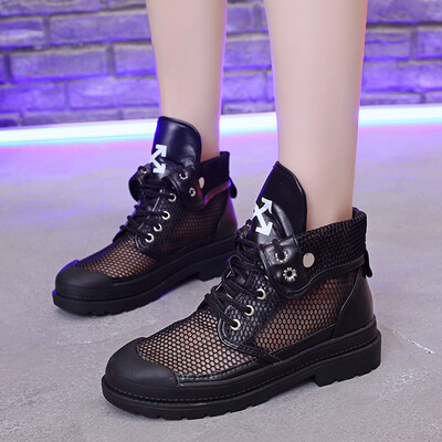 

Sports wind shoes women ins Super Fire 2019 summer fashion new breathable lace-up thick bottom trend Martins boots tide