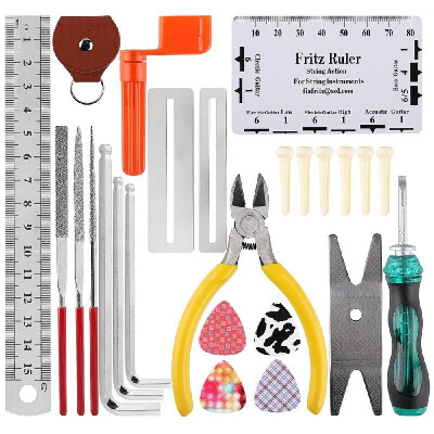 

Guitar Repairing Tool Kit Electric Acoustic Guitar Ukulele Repairing Maintenance Cleaning Tool Accessories Kit