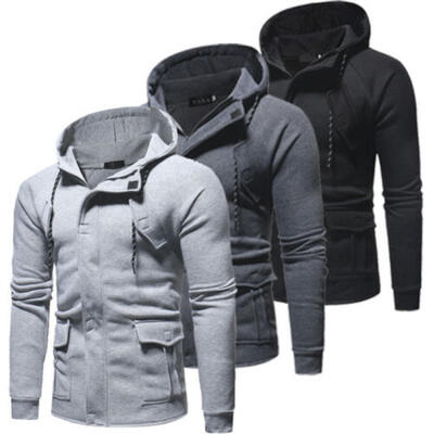 

Mens Winter Warm Hoodies Slim Fit Hooded Sweatshirt Outwear Sweater Coat Jacket