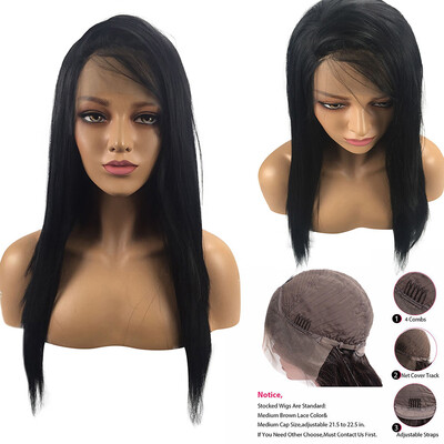 

〖Follure〗Womens Fashion Front lace Wig Black Synthetic Hair Long Wigs Wave straight Wig