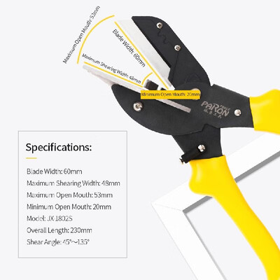 

PARON Universal Angle Wire Duct Scissors PVC Trunking Tube Edge Clip 45 Degree to 135 Degree Adjustable Angle Multi Angle Mitre Ga