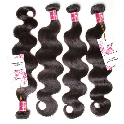 

UNice Hair Brazilian Virgin Human Hair Extensions Body Wave 4 Bundles