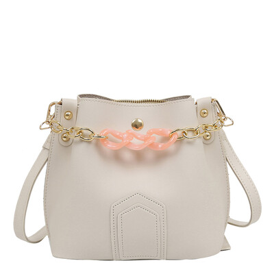 

Tailored Womens Fashion Simple Chian Handbag Bucket Bag Single Shoulder Messenger Bags