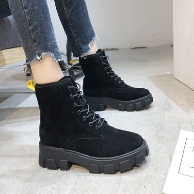 

European Station Autumn Martin Boots Bright Knight Boots with High Band&Thick Bottom Locomotive Boots