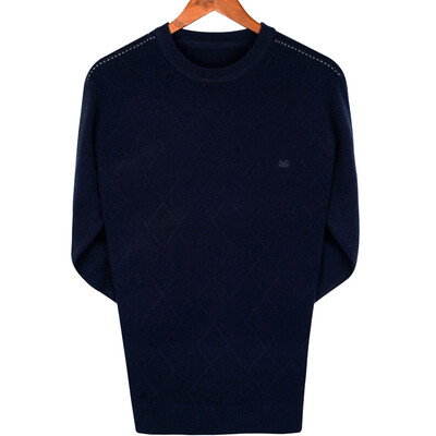 

Hengyuanxiang sweater men winter 2018 new round neck pullover sweater simple slim warm sweater light gray 115180XL