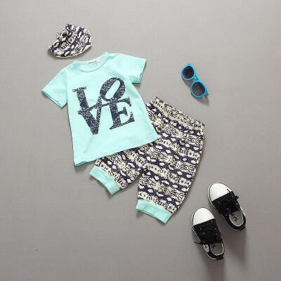 

3pcs Baby Boys Girls Kids Newborn HatRomperPants Trousers Outfit Clothing Set