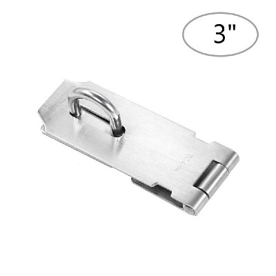 

Padlock Hasp Brushed Heavy Duty Padlock Hasp Staple Stainless Steel Safety Door Bolt Latches Drawer Clasp Furniture Door Buckle