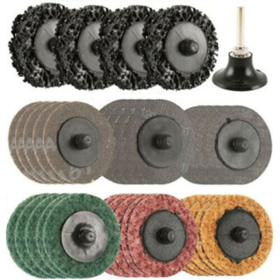 

35 PcSet 2 Sanding Grinding Disc Pads & Holder For Air Grinder Rotary Tools