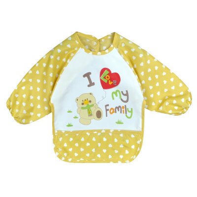 

Lovely Infant Waterproof Bib Apron Cute Apron Clothing Lunch Practical Baby I Love MamaPapa Print Bib