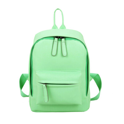 

Fashion PU Korean Style Double Adjustable Strap Backpack Schoolbag