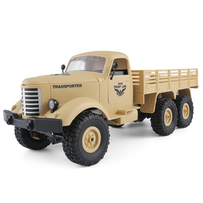 

JJRC Q60 6WD RC Off-road Car Military Truck Inclined Plane Differential Shock Absorbers Speed Conversion